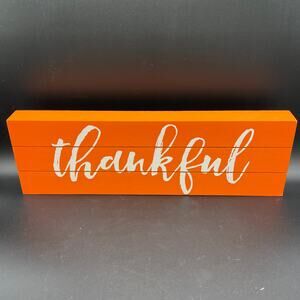 Collins Fresh + Original Orange THANKFUL Sign